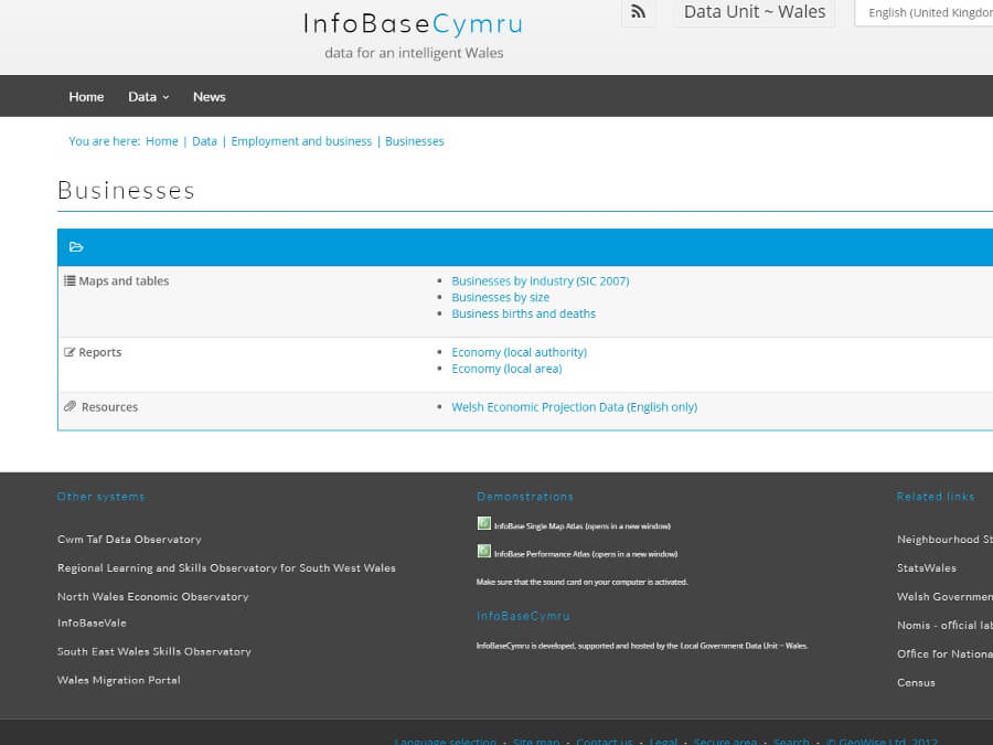 InfoBaseCymru screenshot 2